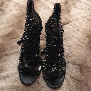 Sam Edelman Spiked Caged Heel Booties